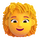 Emoji med krøllet hår i Teams-kvinde