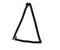 En ligebenet trekant, der er tegnet med håndskrift