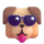 Emoji med cool hund i Teams
