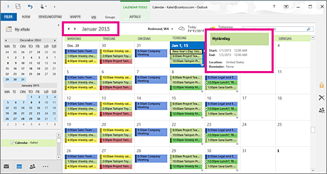 Rediger hvordan du får vist din Outlook kalender Microsoft Support