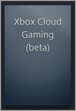 Den tomme Xbox Cloud Gaming (Beta) kapsel i the Steam-biblioteket.