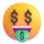 Emoji med teams-ansigt med penge i munden