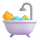 Emoji med teamperson, der tager bad