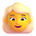 Emoji med blondt hår for Teams-kvinde