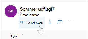 Et skærmbillede af knappen Send mail