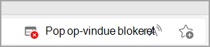 Ikon for blokeret pop op-vindue på adresselinjen i Microsoft Edge.