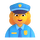 Emoji med kvindelig politibetjent i Teams
