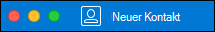 Schaltfläche "Neuer Kontakt" in Outlook für Mac.