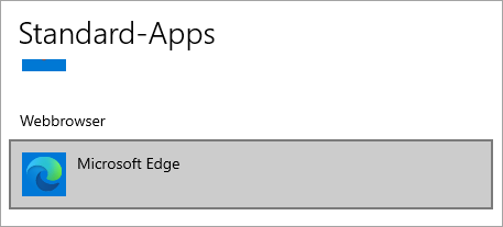 Microsoft Edge-Standardbrowser