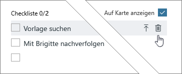 Löschen eines Kontrollkästchenelements