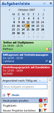 Anzeigen Ihrer Aufgaben - Outlook