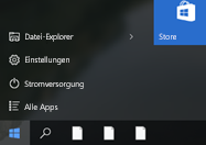 Windows-Taskleiste mit nicht zugeordneten Symbolen