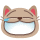 Katze mit Freudenentränen Emoticon