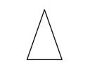Ein normales gleichschenkliges Dreieck