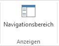 Schaltfläche zum Anzeigen des Navigationsbereichs in Access