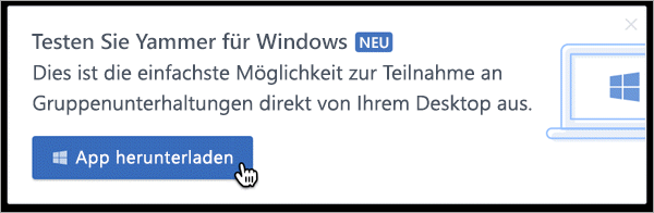 Produktinternes Messaging für Windows