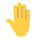 Emoticon mit erhobener Handrücken