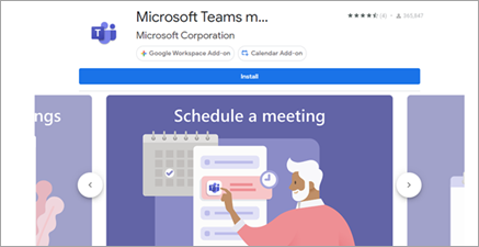 Auswählen von Microsoft Teams für G Suite