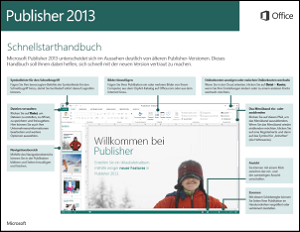 Publisher 2013 - Schnellstarthandbuch