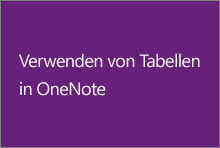 Verwenden von Tabellen in OneNote