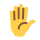 Emoticon der erhöhten Hand