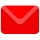 Rotes Umschlag-Emoticon