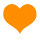 Orangefarbenes Herz-Emoticon