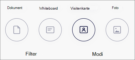 Modusoptionen für Bildscans in OneDrive für IOS