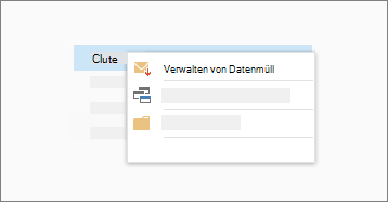 Konzeptioneller Screenshot der Funktion "Clutter"
