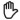 Symbol "Hand heben"