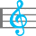 Musikpartitur-Emoticon
