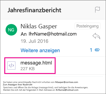 OME Viewer für Outlook für iOS 1