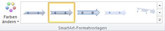 Gruppe 'SmartArt-Formatvorlagen' auf der Registerkarte 'Entwurf' unter 'SmartArt-Tools'