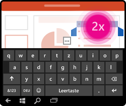 PowerPoint für Windows Mobile – Wort per Touch bearbeiten