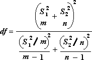 Formel zum Berechnen von Näherungswerten für den Freiheitsgrad