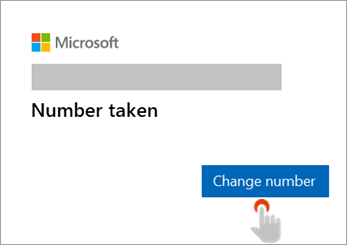 Screenshot einer Hand, die die Schaltfläche "Nummer ändern" auswählt