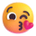 Teams-Gesicht bläst einen Kuss-Emoji