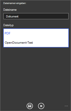 Speichern einer Datei als PDF