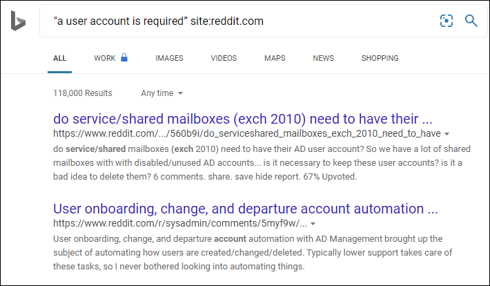 Reddit Suchergebnisse