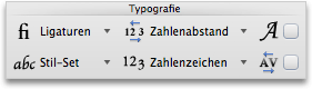"Layoutansicht für Veröffentlichungen" (Registerkarte "Start", Gruppe "Typografie")