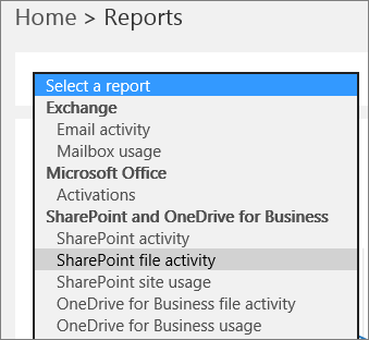 SharePoint "Dateiaktivitätsbericht"