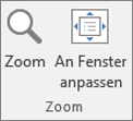Zoom group on the PowerPoint ribbon