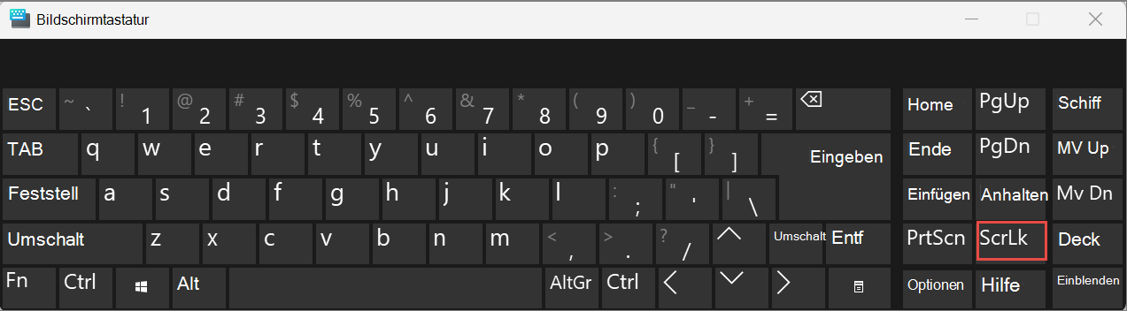 Bildschirmtastatur für Windows 11