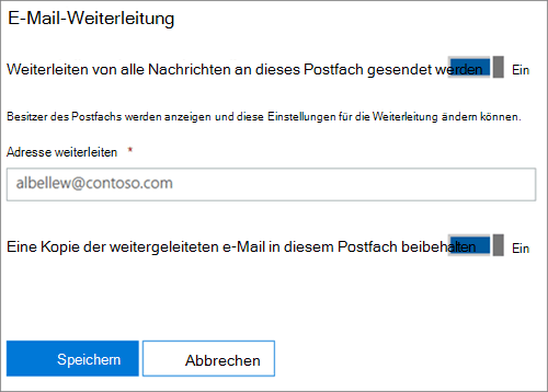 Konfigurieren Der E-Mail-Weiterleitung In Office 365 - Office 365