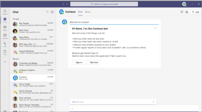 Chatten mit einem Bot in Microsoft Teams - Microsoft-Support