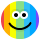 Regenbogen-Smiley-Emoticon