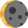 Schwindende Mondsichel Symbol emoticon