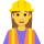 Emoticon der Bauarbeiterin