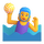 Teams-Frau spielt Wasserball-Emoji