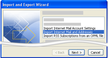 Import/Export-Assistent